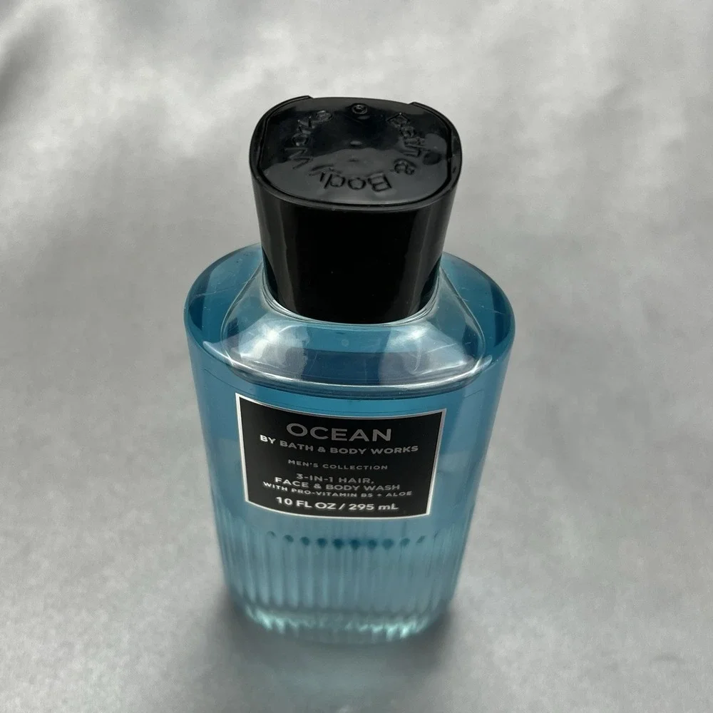 Bath & Body Works Ocean 3pc Gift Set Bundle for Men Candle & Body Wash Full Mini
